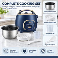 Cuisinière à riz électrique 1,8 L 300 W pour la maison, mini-cuiseur à riz et à soupe antiadhésif