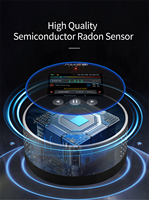 Détecteur de radon domestique Aikesi, capteur semi-conducteur, rechargeable, autonomie de 45 jours, haute précision, chargement USB-C, sonore/visuel