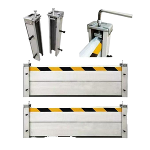 Barrière de circulation en alliage d'aluminium XTB, étanche IP65, réfléchissante avec lumière, pliable, 2 segments, pour garage et atelier - Product Image 1