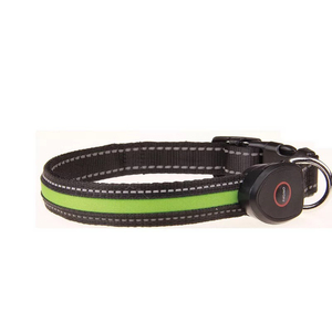 <span class=keywords><strong>Collar</strong></span> de Perro Rastreador de mascotas de nailon recargable, hebilla de bloqueo de seguridad reflectante, luces <span class=keywords><strong>LED</strong></span> antipérdida, etiqueta de aire suave para entrenamiento para todos - Product Image 3
