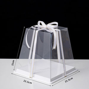 Nuevas llegadas 3/4/5/6 pulgadas caja de pastel transparente volcán forma de árbol de Navidad día de Navidad cumpleaños caja de pastel sorpresa caja de regalo - Product Image 1