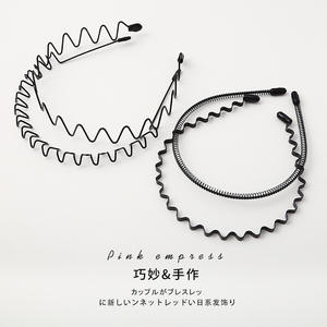 Tschick ขายส่งแฟชั่นโลหะสีดําหยักผู้<span class=keywords><strong>ชาย</strong></span>อุปกรณ์<span class=keywords><strong>ผม</strong></span>กีฬาที่มองไม่เห็นล้างหน้าผมวง - Product Image 2