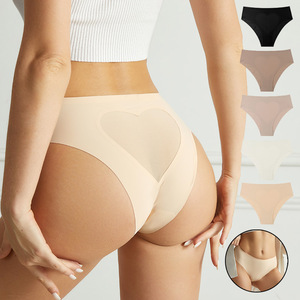Huidvriendelijke, Ademende T-Back Strings Halfhoge Spoorloze G-String Uitgeholde Hartvormige Slipje Voor Dames, Elke Dag Effen Geverfd - Product Image 2