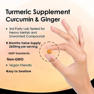 อาหารเสริมขมิ้น60แคปซูลสำหรับผู้ใหญ่ประกอบด้วยพริกไทยดำและขิงข้ามพรมแดน/การค้าต่างประเทศ - Product Image 2