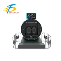 Parque Temático VR Simulador de vuelo giratorio de 360 grados Máquina de juegos de realidad virtual de 2 plazas Metal de fibra de vidrio para interiores/exteriores