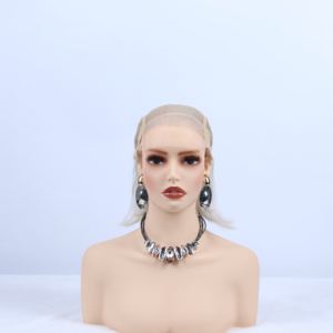 Peluca Bob de Cabello Humano con Cierre de Encaje 5x5, Color Gris Plateado, Peluca Bob Corta y Lisa, Aspecto Natural y Suave para Mujer - Product Image 4