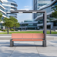 Banc solaire intelligent étanche IP65 avec éclairage LED et station de recharge pour téléphone portable pour ville intelligente