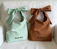 Bolsa de Compras de Lona Negra Reciclada Ecológica Personalizada al por Mayor para Mujer con Cinta
