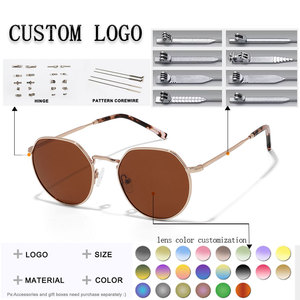 Gafas de sol redondas de metal polarizadas UV400, gafas de sol unisex de moda para uso diario al aire libre - Product Image 2