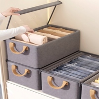 Nouvelle boîte de rangement en tissu pour armoire, organiseur superposé pour vêtements, pantalons, sous-vêtements à manches courtes et chaussettes