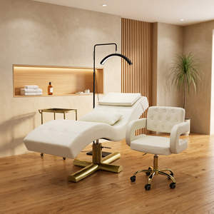 Lüks Modern Güzellik Yatakları Salon Mobilyaları Rahat Yüz Bakım Koltuğu Başlıklı Yüz Spa Masaj Yatağı Güzellik Salonu İstasyonu için - Product Image 3