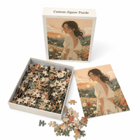 Puzzle en carton de 500 pièces, dessin animé, illustration personnalisée, puzzles en papier pour cadeau