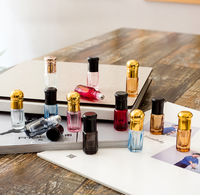 3ml 6ml 10ml 12ml En Verre Octogonal En Acier Balle Bouteille Huile Essentielle Perle En Métal Bouteille Couverture D'alliage bouteille