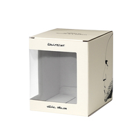 Boîtes de présentation en papier ondulé recyclé personnalisé haut de gamme avec fenêtre en PVC pour bougie bouteille jouet artisanat pliable emballage boîte-cadeau