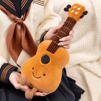 Lindo y Creativo Juguete de Peluche de Simulación de Guitarra Pipa, Muñeco Musical Relajante para Dormir, Muñeco de Instrumento Musical de Guitarra y Violín para el Hogar