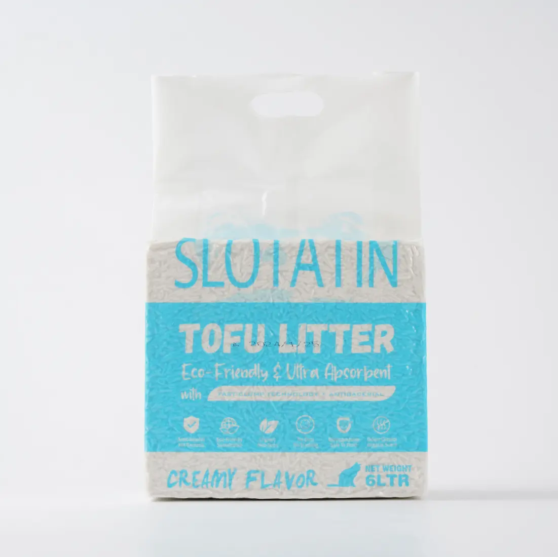 Supplier Wholesale Premium White Colour Plant Cat Litter Milk Scent 2mm Stripe Shape Eco Clean Dust Free Clumping Tofu Cat Sand