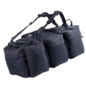 Sac de rangement extensible en nylon DF 90L 95L 100L pour équipement de camping et d'extérieur, noir, imperméable, avec plusieurs poches et poignée de transport - Product Image 5