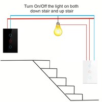 Zigbee 16a Interrupteur mural tactile de luxe Décorateur Wi-Fi intelligent UK à bas prix pour résidentiel 220v Double pôle avec courant Max. 10a
