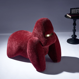 Chaise longue sculpturale en velours, chaise d'appoint unique d'inspiration artistique pour le salon, la chambre à coucher ou la <span class=keywords><strong>galerie</strong></span> - Product Image 2