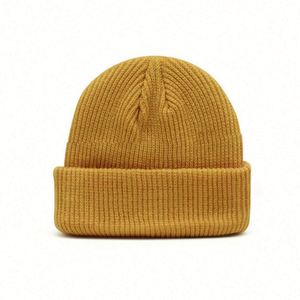 Bonnets d'hiver unisexe en acrylique 100% tricoté, couleur unie, avec logo personnalisé d'usine, broderie 3D, pour la plage et le monde des affaires - Product Image 5