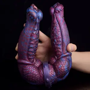 LUUK özelleştirme fabrika fiyat çift penetrasyon sıvı silikon seks oyuncak Kinky çift kafa Dildo g-spot stimülasyon LGBT