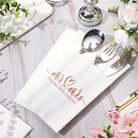 Linge de mariage Sensation Dîner Serviettes de mariage Serviettes d'invité Serviettes en papier jetables Airlaid Décorations de fête Fournitures