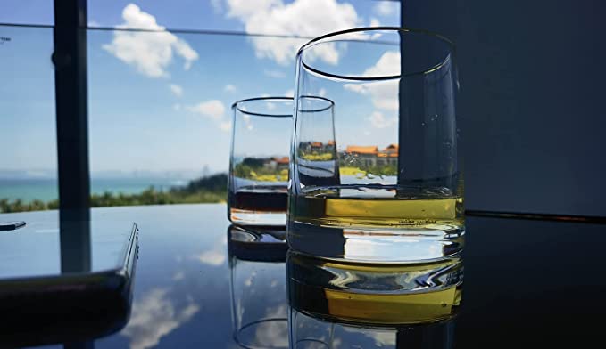 Whiskey Glasses Bar drinking glasses Borosilicate Glass 9 oz Cocktail Glasses Whiskey Tumbler