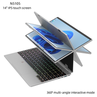 14 pouces 360 rotatif 4in1 ordinateur portable IPS 16GB 1TB Intel Celeron N5105 fenêtre s tablette bureau d'affaires écran tactile mince réunion