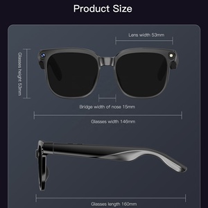 Lunettes Intelligentes IP65 Traduction IA Appel Bluetooth Musique Commande Tactile Assistant Vocal Photo Vidéo Reconnaissance d'Objets Téléchargement d'Applications - Product Image 6