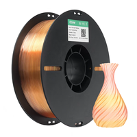 Filament d'imprimante 3D ESUN PLA 1,75 mm 1 kg Transparent/Translucide Arc-en-ciel Impression FDM Température 210-240 Compatible Bamboo Lab 14 Couleurs