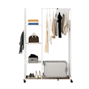 Custom Clothes Storage <b>Hanger</b> Rack Luggage Storage Rack Gold and White <b>Coat</b> <b>Hangers</b> Bedroom Floor Drying Rack - Product Image 2