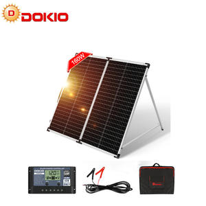 STOCK EU USA Dokio 160W(2Pcs x 80W) Panneau Solaire Pliable Chine + Contrôleur 10A 12V/24V Panneau Solaire Pliant Cellule/Système Chargeur So - Product Image 2