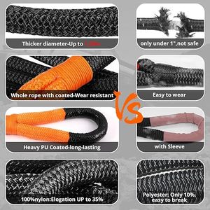 Corda di Recupero Cinetica OEM 15T 25mm x 9m (1"x30ft) in Nylon a Doppia Treccia, Kit di Emergenza per Traino Auto - Product Image 2