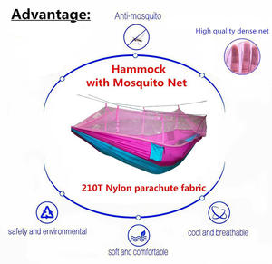 210T léger Double Camping hamac balançoires et moustiquaires voyage pluie couverture bâche randonnée suspendu auvent hamacs - Product Image 5