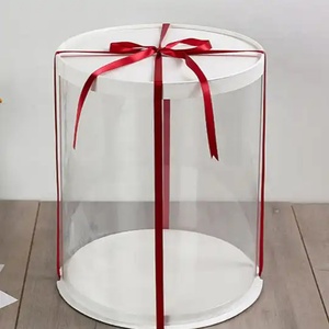 Clear Plastic Cake <b>Box</b> Packaging <b>Box</b> Wholesale Round Transparent Cake <b>Box</b> - Product Image 6
