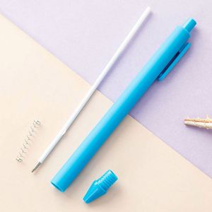 ปากกาลูกลื่นแบบกดสีสันสดใส พิมพ์โลโก้ได้ ทนทาน หมึกสีดำ/น้ำเงิน สำหรับงานโปรโมชั่น ขายส่ง - Product Image 3
