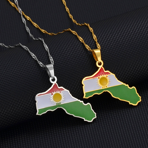 Collana con Ciondolo del Kurdistan da 3,5 CM, Regalo di Tendenza per Matrimoni, Stile Curdo # 254621 - Product Image 4