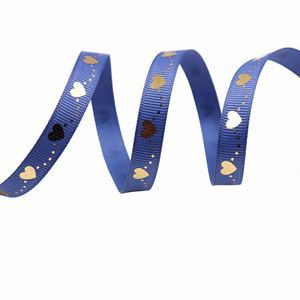 Ruban en satin rose et gros-grain bleu de 1 cm x 10 yards, exclusivité des fêtes, pour emballer les cadeaux de la Saint-Valentin - Product Image 5