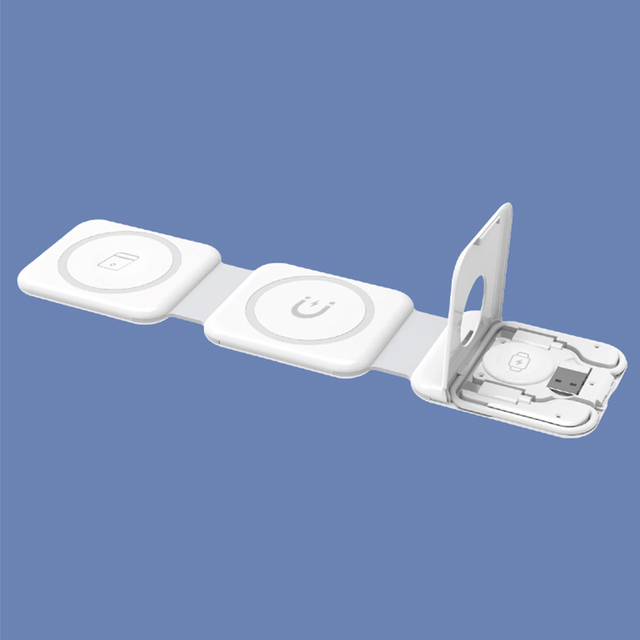 Hot Selling 3-in-1 Magnetic Wireless Charger Foldable Desktop Charging Station for iPhone for AirPods for Apple Watch with