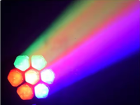 Mini 7x40 RGBW 4-en-1 LED oeil d'abeille tête mobile Zoom lavage scène lumière fête de mariage Livehouse DJ Disco éclairage