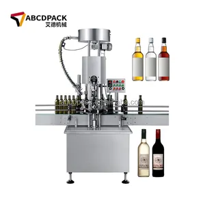 Automatic Single Head Olive Oil Ropp Lid Glass Bottle Capping Machine Ropp Aluminum Screwing Capping Machines