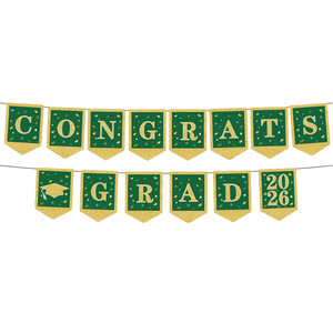 DAMAI Graduation Party Decor Includes Congrats Grad <b>Banner</b> Honeycomb Centerpieces Hanging Swirl Kit for Green Congrats Grad - Product Image 6
