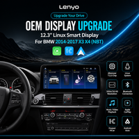 Écran tactile IPS LCD 12,3 pouces, résolution 1920x720, système Android, CarPlay sans fil, Android Auto, Plug and Play pour BMW 2014-2017 X3/X4