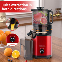 Extracteur de jus à froid Hoffmans 2 en 1, moteur DC 500W, goulotte large de 145 mm, extracteur à vis à mastication, 220V, appareil électroménager