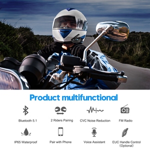 <span class=keywords><strong>EJEAS</strong></span> <span class=keywords><strong>Q2</strong></span> 2 jinetes al aire libre 750m Bluetooth casco de motocicleta intercomunicador con radio FM - Product Image 4
