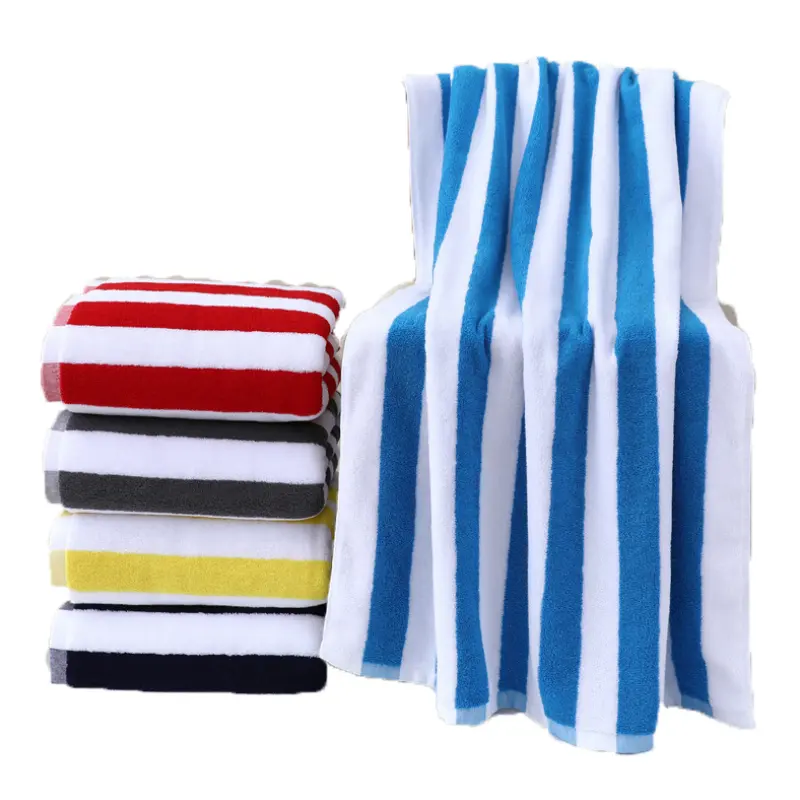 Wholesale Luxury Cotton Spa Bath Towel Set Skin-Friendly Embroidery White Beach Towel Quick-Dry Feature