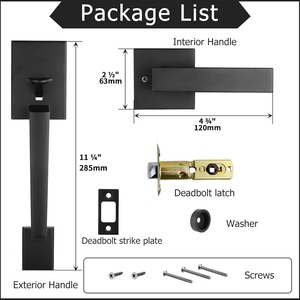 Handle Lodl Interiordoors Entrance Round Tubular Crystal Bath Duty Lock Levers Privacy Security Set <strong>Door</strong> <strong>Knob</strong> Handle - Product Image 2