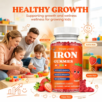 Gummies de fer pour enfants OEM avec multivitamines pour soutenir l'énergie et favoriser une croissance saine – Gummies végétaliennes de fer et de vitamines pour enfants