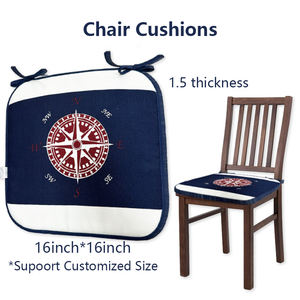 Almohadillas para sillas a precio de fábrica, cojín suave y grueso con patrón navideño, venta al por mayor, cojines antideslizantes personalizados para sillas de comedor - Product Image 2