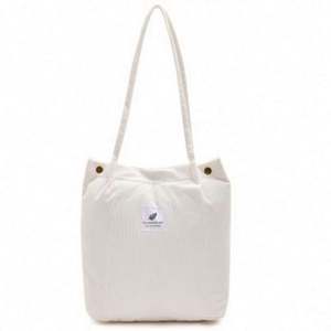 Sac fourre-tout en velours côtelé personnalisé avec logo imprimé, sac de shopping écologique et recyclable - Product Image 3